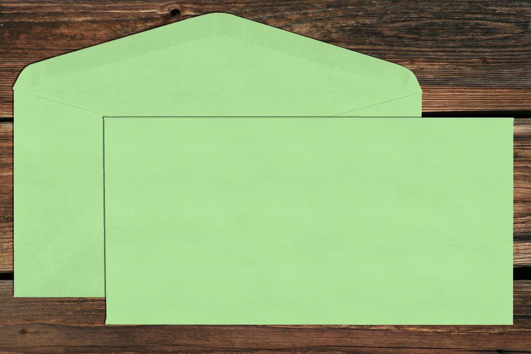 Briefhüllen DL 110x220 mm Nassklebend Frühlingsgrün 120 g/qm